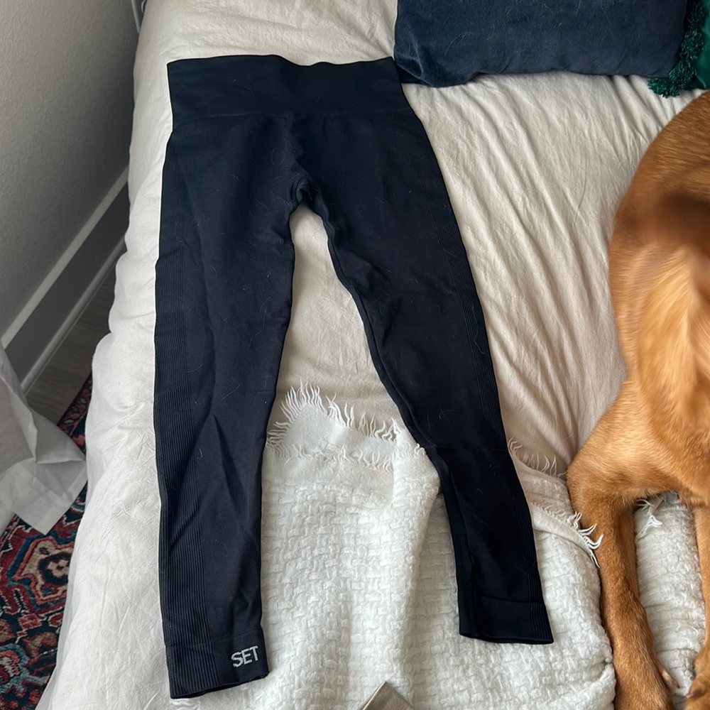 Set active sculpt flex black leggings Size medium, worn once